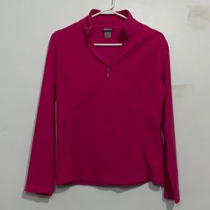 Size M Women's Champion Fleece Quarter Zip Pink Jacket